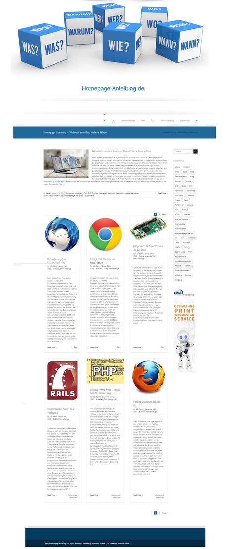 Tapetenwechsel bei Homepage-Anleitung.de