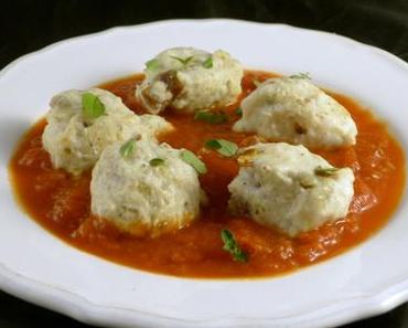 Ricotta-Auberginen-Klößchen mit getrockneten Tomaten