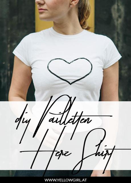 DIY Herz-Pailletten-Shirt