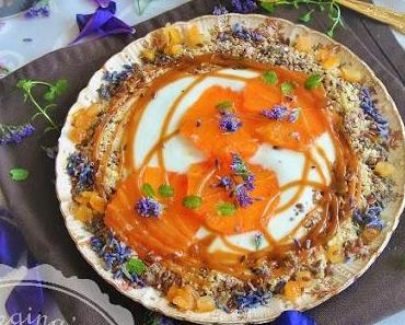 Bunter Frühstücksteller mit Orange und Lavendel, meine Küche ist wild und bunt!