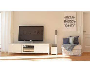 Unser Wohnzimmer: großzügig aber zurückhaltend