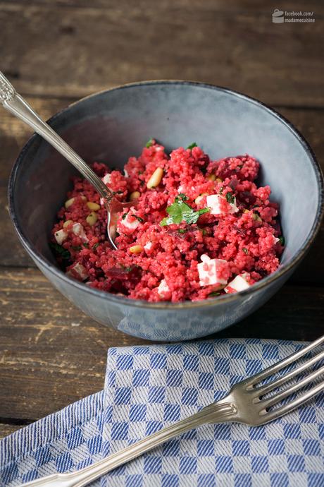Couscous mit Rote Bete, Feta und Pinienkernen | Madame Cuisine Rezept