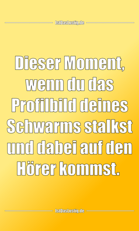 Lustiger BilderSpruch - Dieser Moment, wenn du das Profilbild deines...