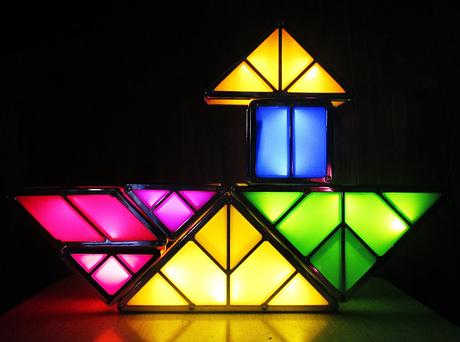 Let's play Tangram - Dekorative Leuchtideen für Verspielte