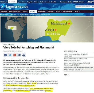 Islamisierung Nigerias: 2,5 Millionen Vertriebene und zehntausende Tote allein seit 2009