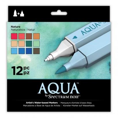 Aqua by Spectrum Noir 12 Pen Set - Nature 