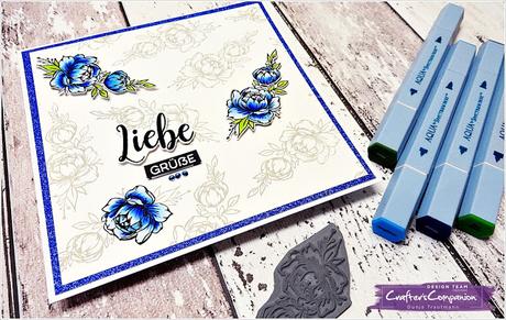 Liebe Grüße | Crafter's Companion DT | Spectrum Noir Aqua Marker