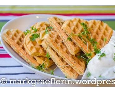 Lust auf Frühling: Kresse-Waffeln mit Joghurt-Quark Dip