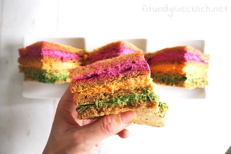 So isst jedes Kind Gemüse: Regenbogen Sandwiches