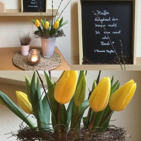 Friday-Flowerday – oder – Zwischen Winter und Frühling: Tulpen in gelb und lila