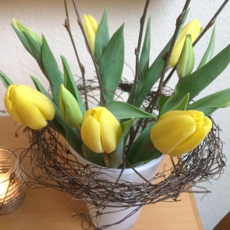 Friday-Flowerday – oder – Zwischen Winter und Frühling: Tulpen in gelb und lila