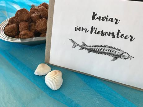 Mottoparty Unter Wasser - Mini-Frikadellen werden zu Riesen-Kaviar