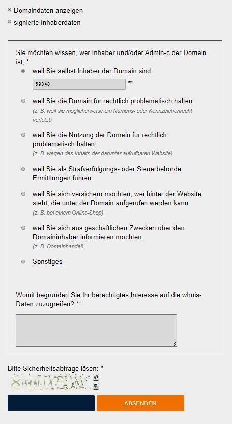 Das neue Whois der Domain-Vergabestelle DENIC