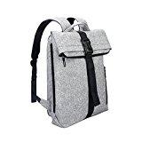 REYLEO Rucksack Herren Und Damen Daypack Sporttasche für Laptop 15.6 Zoll mit unabhängigem Fach und erweiterter Kapazität Beutel Tasche Mode Wasserdichtes Grau