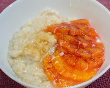 Für einen guten Start in den Tag: Porridge mit Blutorange und Zimtzucker