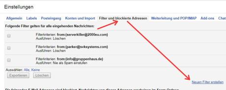 Tutorial: Bei Gmail den Spamfilter einstellen