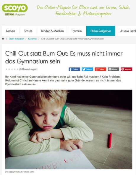 scoyo-Kolumne: Chill-Out statt Burn-Out – Es muss nicht immer das Gymnasium sein