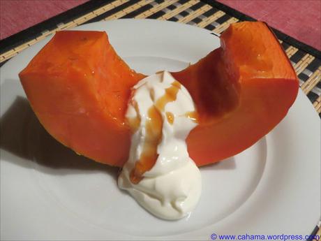 Gegrillte Papaya