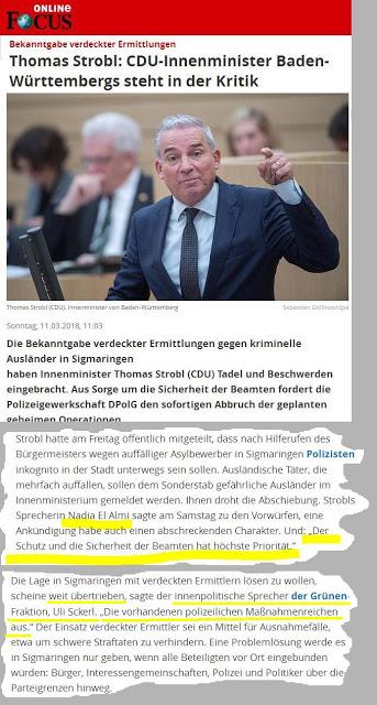 Ein Tadel reicht nicht aus: Baden-Württembergs Innenminister begeht staatsgefährdende Straftat