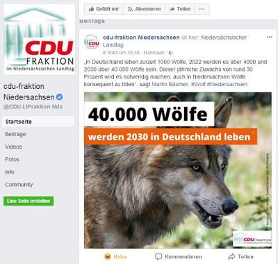 Wölfe: CDU und SPD gehen auf Dummenfang