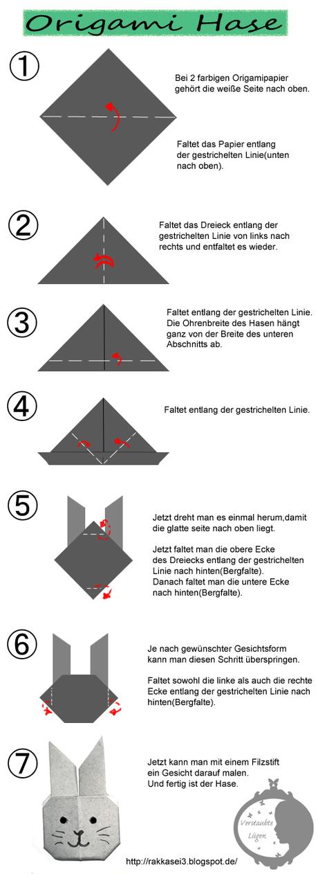 Tutorial Origami Hasengesicht