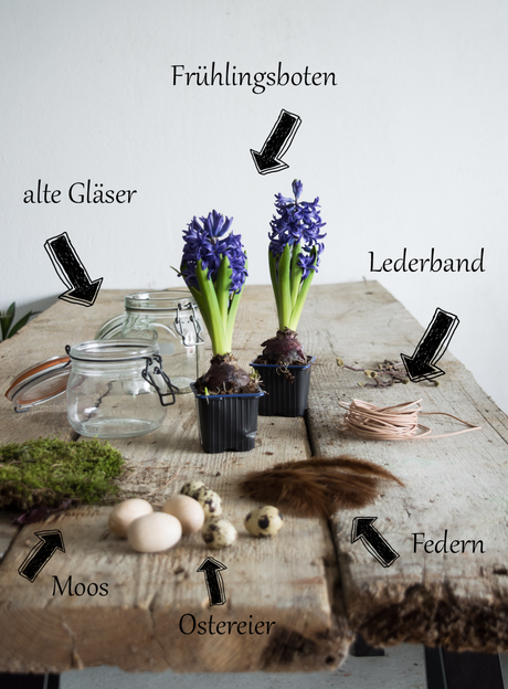 DIY: Mit Frühlingsboten die Wohnung dekorieren // pretty lilac easter arrangements