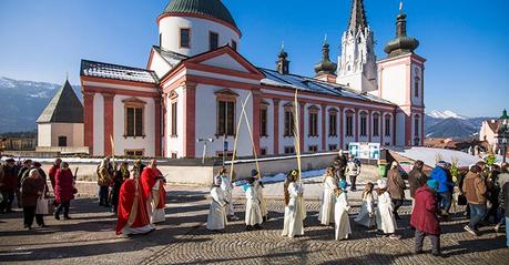 Palmsonntag 2018 – Palmweihe und Prozession in die Basilika Mariazell