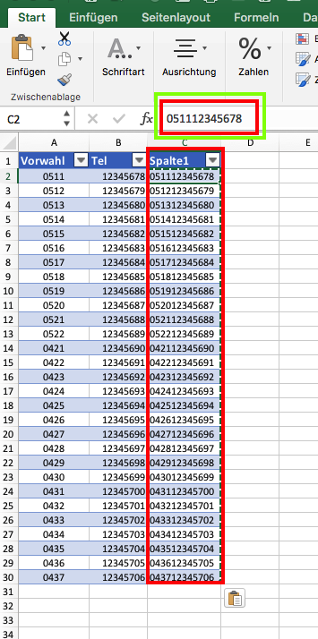 9. Jubiläum (lat. annus jubilaeus: Jubeljahr: Plural: Jubiläen): Wie werden in Excel (mit Mac) Spalten verbunden, so das der Wert und nicht die Formel in der Zielspalte vorliegt?