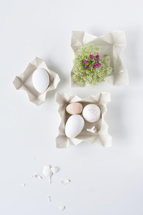 Osterdeko in Naturtönen + Origami inspiriertes Porzellan aus Hamburg