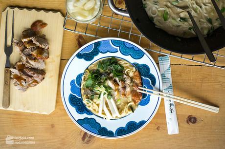 Asia-Fusion: Char Siu Ramen, Pickled Kohlrabi & Shiso | Madame Cuisine Rezept