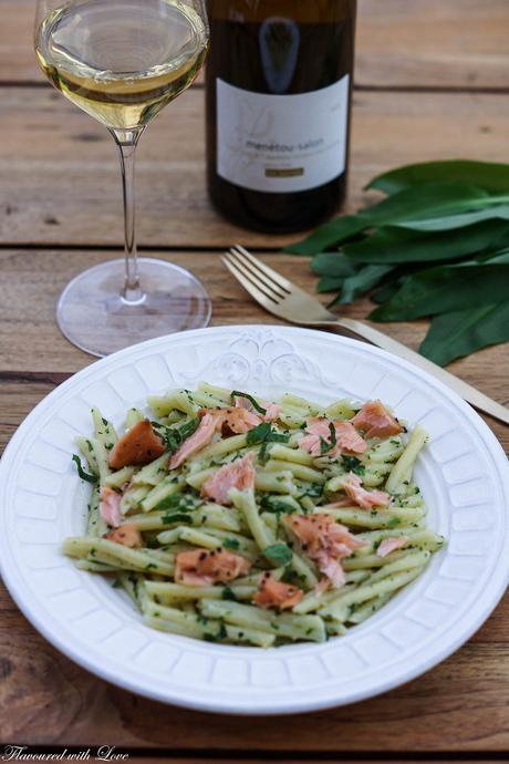 Food-Wine-Pairing: Casarecce mit Bärlauch-Minz-Pesto und Lachs und Menetou-Salon