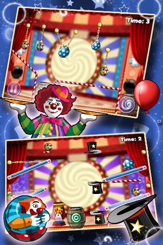 Clowning-Around – Gelungenes Puzzle Spiel mit Clowns in der Zirkusmanege