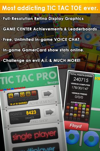 Tic Tac Pro in einer der schönsten Varianten, die man im App Store finden kann