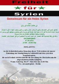Berlin: Solidaritätsdemonstration gegen staatliche Gewalt in Syrien