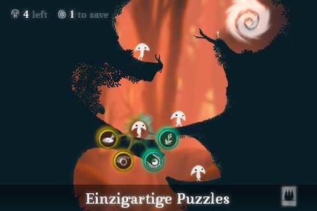 Mit der Puzzle App Spirits führst du eine Schar Geister durch handgemalte Level