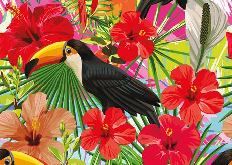 Tropisches Flair schafft eine außergewöhnliche Wohnstimmung