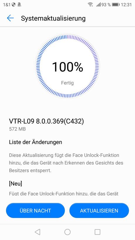 Huawei P10: Das Update VTR-L09 8.0.0.369(C432)