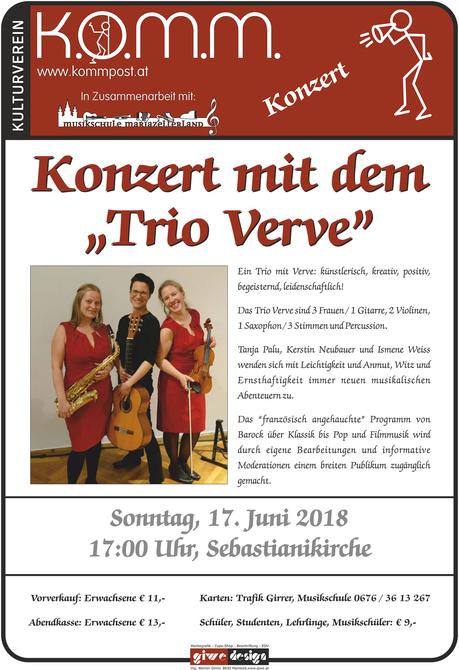 Termintipp: Konzert mit dem „Trio Verve“