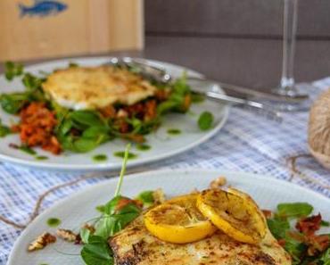 Zander auf Urkarotten-Erbsensprossensalat – Ike Jime Style