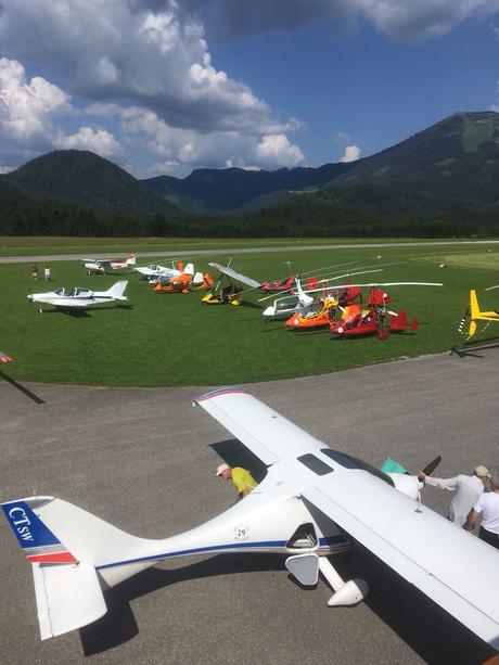 Gyrocopter-Piloten machten Station am Flugplatz Mariazell