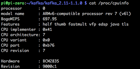 Ist eine Kafka installation auf einen Raspberry Pi Zero W möglich?