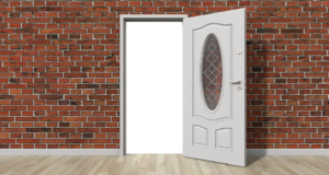 Grafik: Robuste Tür in einer Wohnung
