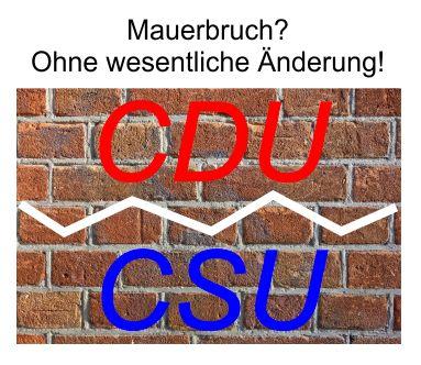 Der Medien-Mainstram schürt Angst vor einem Bruch der Fraktionsgemeinschaft CDU/CSU, obwohl sich nichts Wesentliches ändert