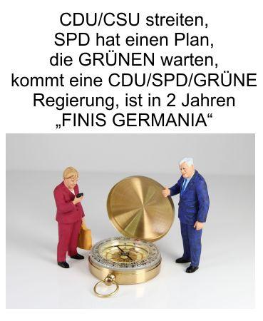 Bananenrepublik Deutschland: CDU/CSU streiten und die SPD erarbeitet einen Merkel konformen, migrationsfreundlichen 5 Punkte Plan