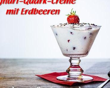 Joghurt-Quark-Creme mit Erdbeeren