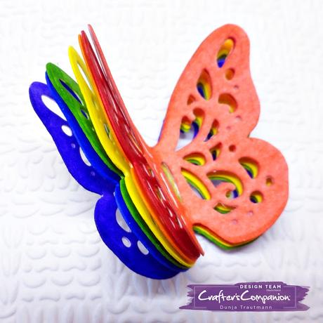 Rainbow Butterfly Card | Mit-Mach-Freitag Crafter's Companion [Werbung]