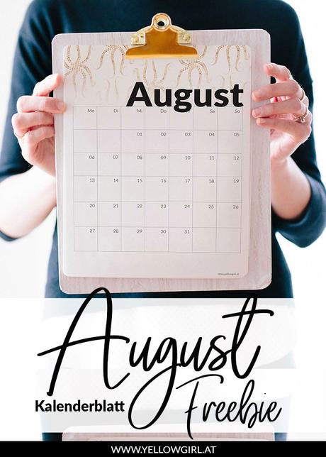 Freebie Kalender zum ausdrucken August 2018