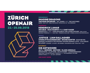 Unsere Highlights am Zürich Openair 2018