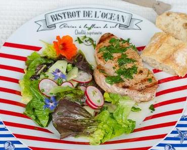 Freitagsfisch: Gegrilltes Thunfischsteak mit Salat