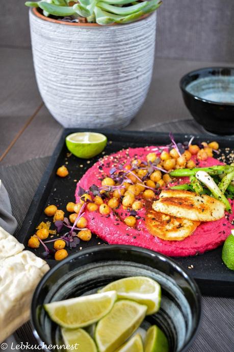 Rote Beete Hummus aus weißen Bohnen – Rainbow on my plate